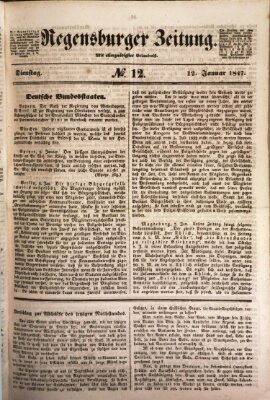 Regensburger Zeitung Dienstag 12. Januar 1847