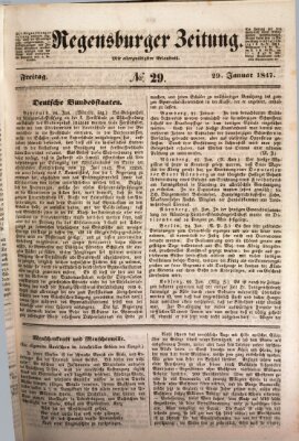 Regensburger Zeitung Freitag 29. Januar 1847