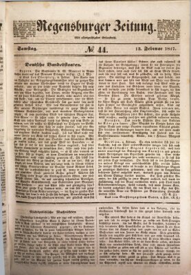 Regensburger Zeitung Samstag 13. Februar 1847