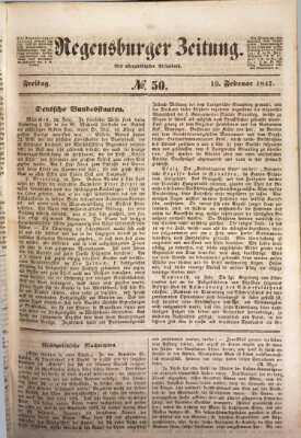 Regensburger Zeitung Freitag 19. Februar 1847