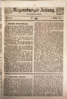 Regensburger Zeitung Montag 1. März 1847