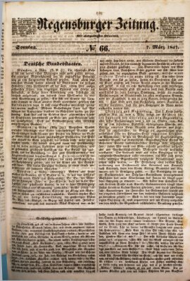 Regensburger Zeitung Sonntag 7. März 1847