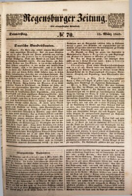 Regensburger Zeitung Donnerstag 11. März 1847