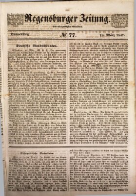 Regensburger Zeitung Donnerstag 18. März 1847