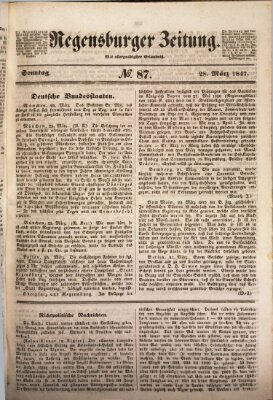 Regensburger Zeitung Sonntag 28. März 1847