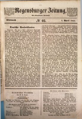 Regensburger Zeitung Mittwoch 7. April 1847