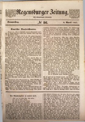 Regensburger Zeitung Donnerstag 8. April 1847