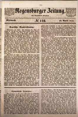 Regensburger Zeitung Mittwoch 28. April 1847