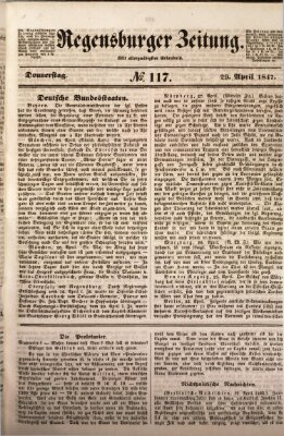 Regensburger Zeitung Donnerstag 29. April 1847