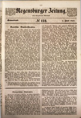 Regensburger Zeitung Samstag 5. Juni 1847