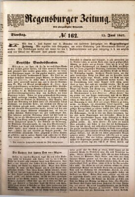 Regensburger Zeitung Dienstag 15. Juni 1847