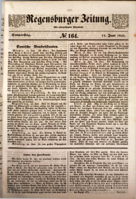 Regensburger Zeitung Donnerstag 17. Juni 1847