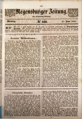 Regensburger Zeitung Montag 21. Juni 1847