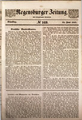 Regensburger Zeitung Dienstag 22. Juni 1847