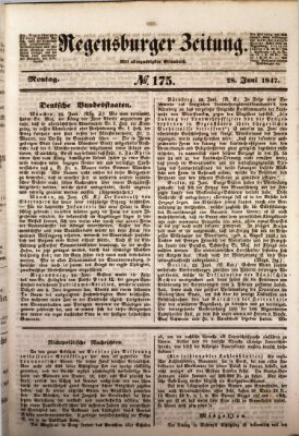 Regensburger Zeitung Montag 28. Juni 1847