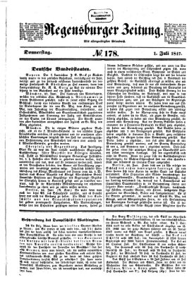 Regensburger Zeitung Donnerstag 1. Juli 1847