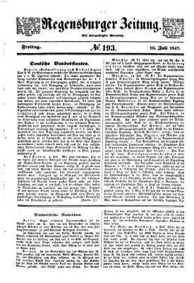 Regensburger Zeitung Freitag 16. Juli 1847