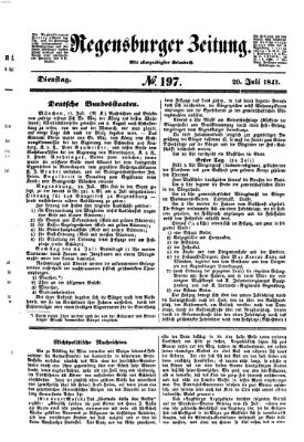 Regensburger Zeitung Dienstag 20. Juli 1847