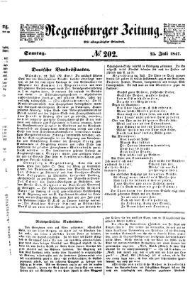 Regensburger Zeitung Sonntag 25. Juli 1847