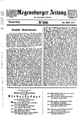 Regensburger Zeitung Donnerstag 29. Juli 1847