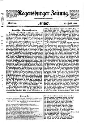 Regensburger Zeitung Freitag 30. Juli 1847