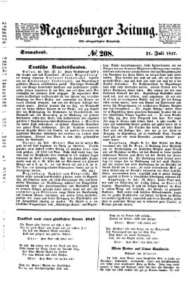 Regensburger Zeitung Samstag 31. Juli 1847