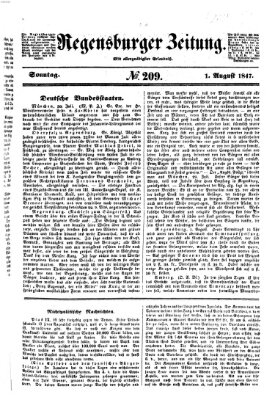 Regensburger Zeitung Sonntag 1. August 1847