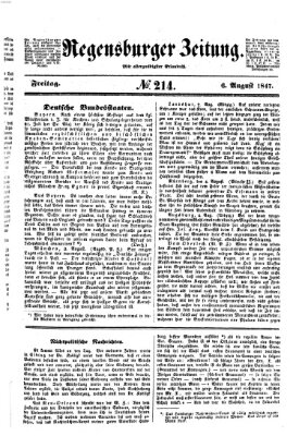 Regensburger Zeitung Freitag 6. August 1847