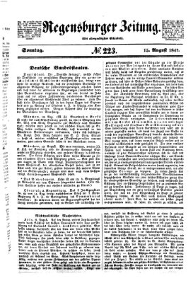 Regensburger Zeitung Sonntag 15. August 1847