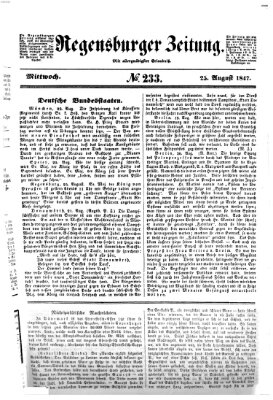 Regensburger Zeitung Mittwoch 25. August 1847