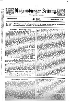 Regensburger Zeitung Samstag 11. September 1847