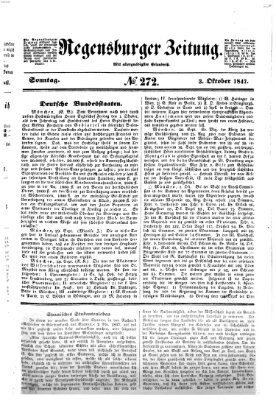 Regensburger Zeitung Sonntag 3. Oktober 1847