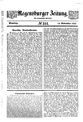 Regensburger Zeitung Sonntag 14. November 1847