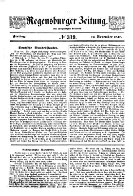 Regensburger Zeitung Freitag 19. November 1847