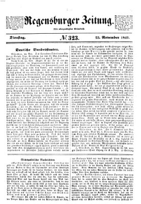 Regensburger Zeitung Dienstag 23. November 1847