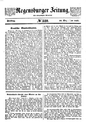 Regensburger Zeitung Freitag 10. Dezember 1847