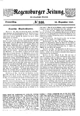 Regensburger Zeitung Donnerstag 16. Dezember 1847