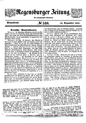 Regensburger Zeitung Samstag 18. Dezember 1847