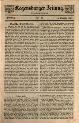 Regensburger Zeitung Sonntag 2. Januar 1848