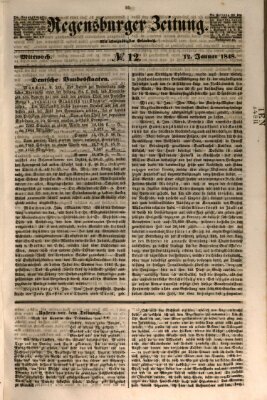 Regensburger Zeitung Mittwoch 12. Januar 1848