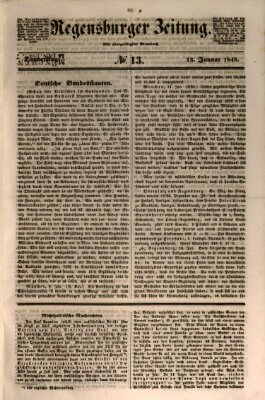 Regensburger Zeitung Donnerstag 13. Januar 1848