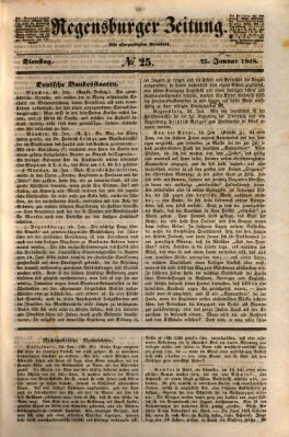 Regensburger Zeitung Dienstag 25. Januar 1848