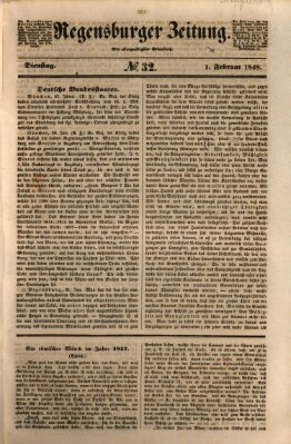 Regensburger Zeitung Dienstag 1. Februar 1848