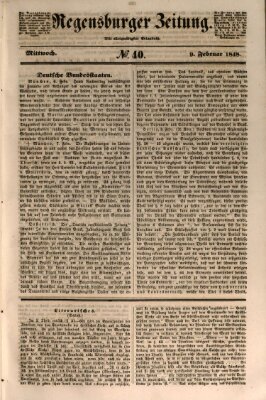 Regensburger Zeitung Mittwoch 9. Februar 1848