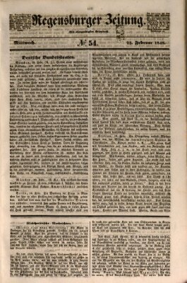 Regensburger Zeitung Mittwoch 23. Februar 1848