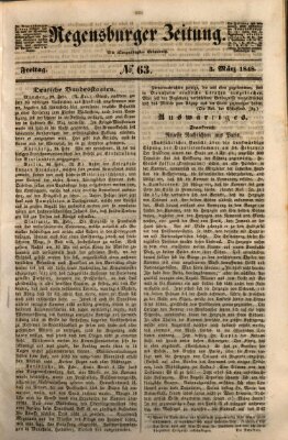 Regensburger Zeitung Freitag 3. März 1848