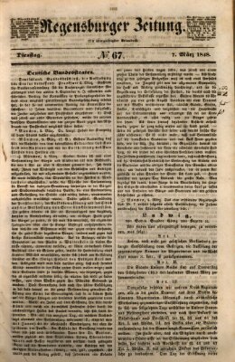 Regensburger Zeitung Dienstag 7. März 1848