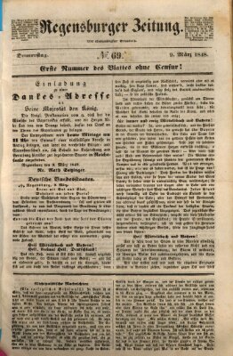 Regensburger Zeitung Donnerstag 9. März 1848