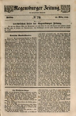 Regensburger Zeitung Freitag 10. März 1848