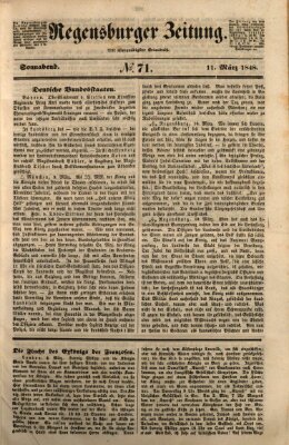 Regensburger Zeitung Samstag 11. März 1848